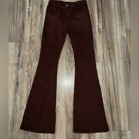 Muchacha Alegre High Rise Flare Pants (Chocolate) main image 1